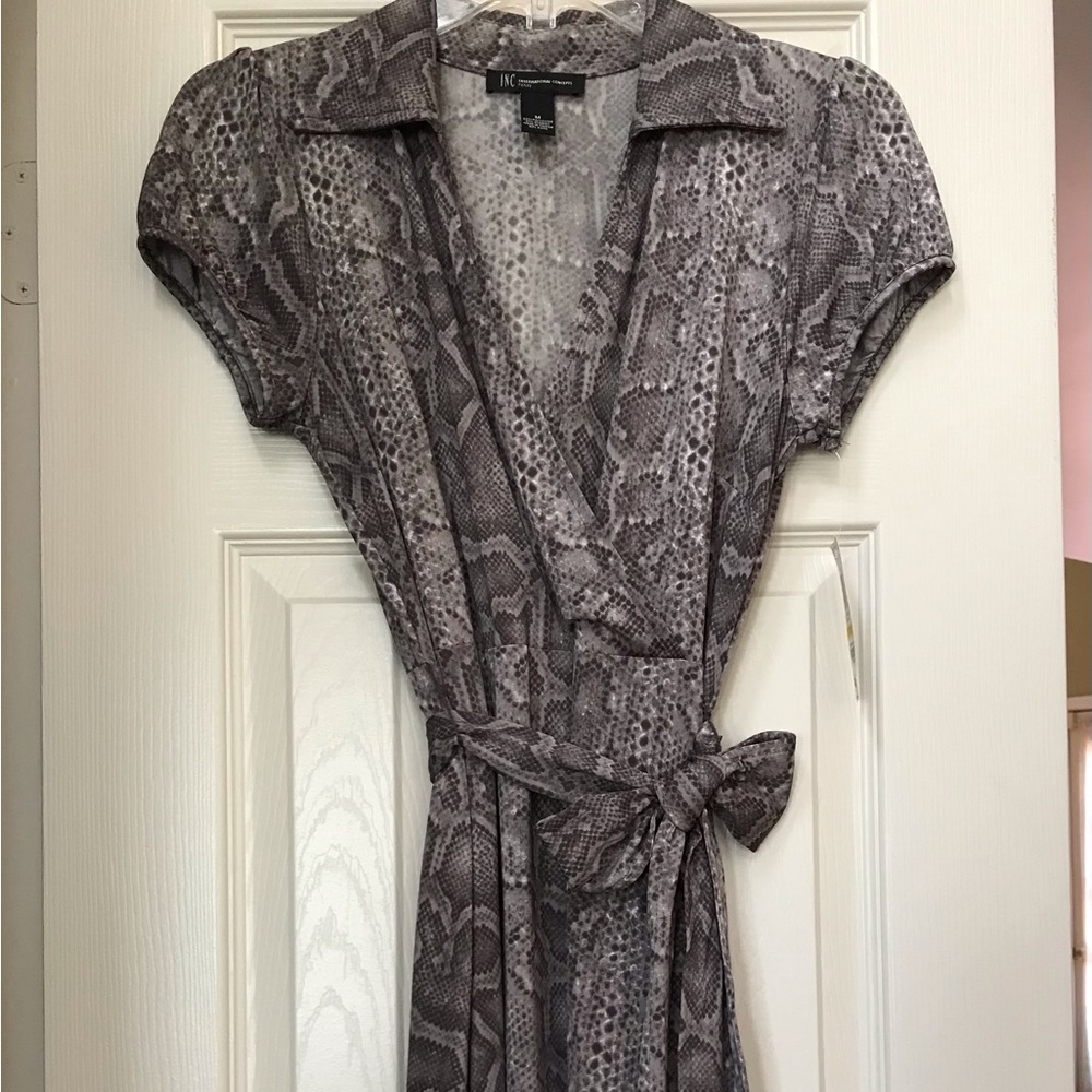 INC International Concepts Animal Print Wrap Dresss